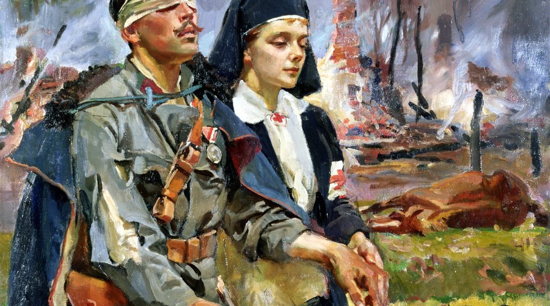 Wojciech Kossak - Wounded Soldier 1915  - (MeisterDrucke-185572)